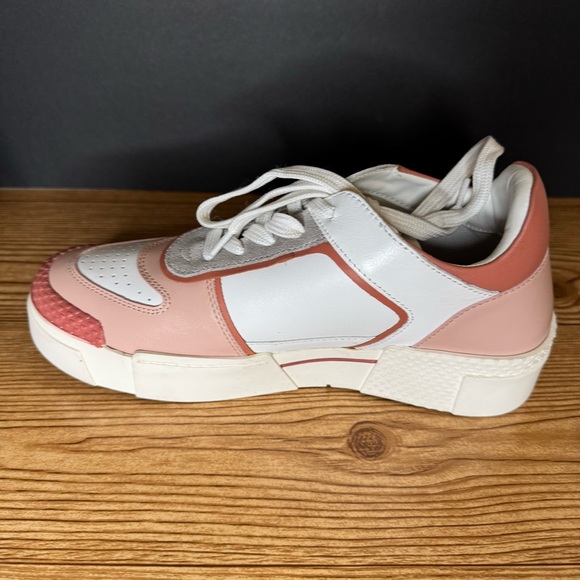 Love Moschino White Pink Colorblock Heart Casual Dress Sneakers Womens 40 - Picture 12 of 12